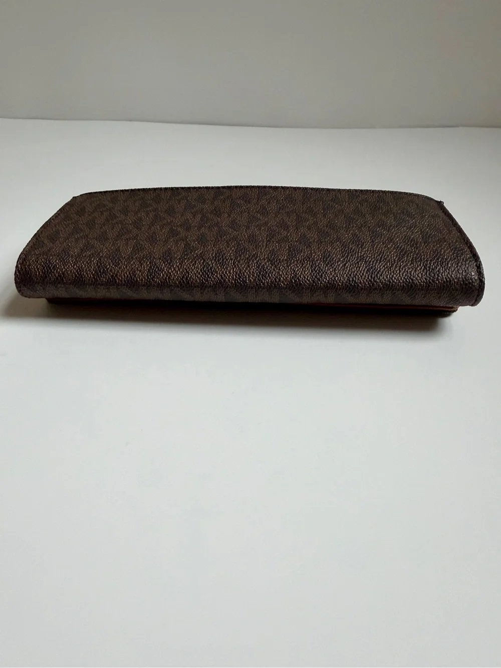 Michael Kors Fulton Continental Flap Wallet - Brown Monogram & Gold Emblem NWT